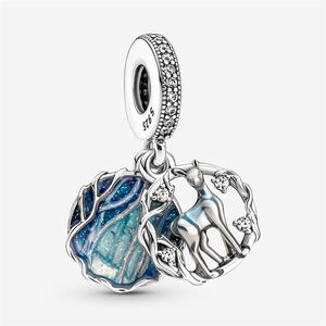 100% 925 стерлингового серебряного серебряного змея Patronus grangle charms подходит оригинальному европейскому браслетному браслетному браслетному браслету Je1998