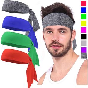 Bandanas Sports Men Headband Tennis Outdoor Hair Band Fitness Sweat Absorbing Elastic Hairband Accessories Wholesale