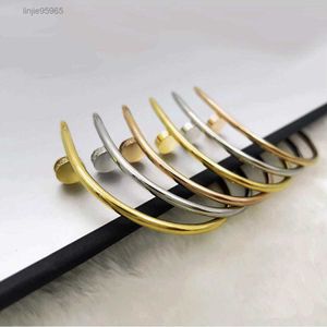 Gold Bangle Armband Designer Armelets smycken för kvinnor Fashion Bangles Steel Eloy Gold-Plated Craft Fade aldrig med DiamondSnail Armband