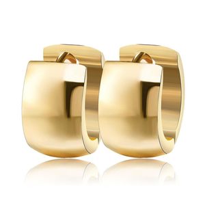 Juveler guldfärgade örhängen enkel design mode rostfritt stål brincos smycken för kvinnor engagemang present gte11207c