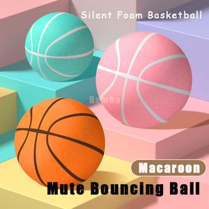 Party Balloons Macaroon Bouncing Mute Ball Indoor Silent Basketball Baby Foam Toy Playground Bounce Child Sports Games 230719