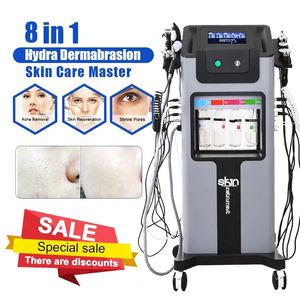 10 I 1 Hydra Dermabrasion Machine Microdermabrasion Skin Rengöring Jaststransning Face Lyft Syre Jet ansiktsrengöring Black Head Borttagning