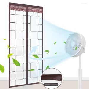 Cortina verão à prova de vento ar condicionado isolamento térmico anti-mosquito inseto porta porta moda