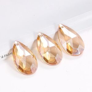 Chandelier Crystal 6PCS 38mm Crystals Replacement Champagne Teardrop Beads Curtain Prism Suncatcher Hanging Pendant Ceiling Light Parts