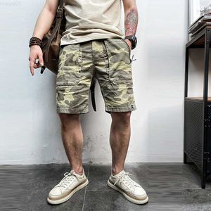 Shorts Masculino Big Tal Masculino Verão Novo Casual Clássico Bolsos Camuflado Cargo Shorts Masculino Outwear Moda Vintage Sarjado Algodão Shorts Masculino 28-40 L230719