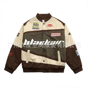 Men's Jackets autumn and winter American retro hiphop Y2K loose men women thin baseball clothing street racing jacket 230309