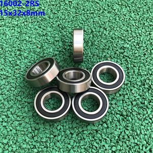 50pcs lot 16002RS 16002-2RS 16002 RS 2RS rubber shielded 15x32x8mm Deep Groove Ball bearing 15 32 8mm234R
