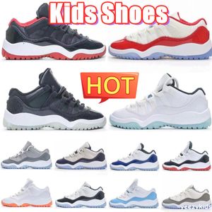 Jumpman 11s 11 Buty niskie dla dzieci Uncer Cherry Toddlers Boys Girl Basketball Shoe Children Black Sneaker Designer Wojskowe trenerzy dziecięce dziecko młodzież