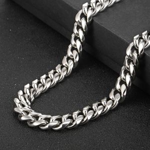 USENSET Gold Stainless Steel Solid Heavy 12mm Miami Cuban Curb Link Necklace Chain Packaged Hip Hop Jewelry265S