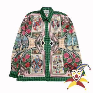 Herren-Freizeithemden, langärmelig, Casablanca 1 Top Edition, hawaiianisches Seiden-T-Shirt 230718