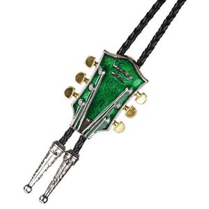 Bolo Gravatas Novos produtos Country Guitar Head Gravata Bolo Tie para homens e mulheres American Western Cowboy Gravata Bolo HKD230720