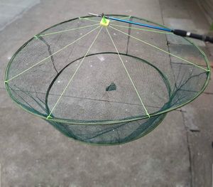 Accessori da pesca Sparsi Pieghevole Drop Fishing Open Net Gamberi Catcher Casting Network Mesh per Fish TrapCage Prawn Bait Crab Shrimp Netting 230718