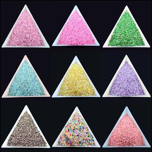 Torba 10000pcs SS6 2mm 9 Kolor galaretka Ab żywica kryształowe kryształowe kryształowe rhinestones Flatback Super Glitter Nail Art Strass Wedding Dekoracja ślubna koraliki NO227M