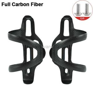 Water Bottles Cages Full Carbon Bicycle Water Bottle Holder Super-Light Left Right Open For MTB Road Bike Matte Glossy Bottle Cage Cycling Accessory HKD230719