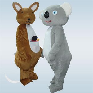 Mascot Costumes Adult Lovely Koala Kangaroo Custom Madaskot Fancy Dress Party 274n