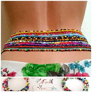 Boho Beach smycken dubbel midja kedja bikini kedjor sommar mode kropp smycken ris pärla