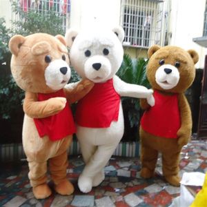 Teddy Bear Mascot Costume Teddy Costume Adult Fancy Dress Clothing Halloween Party Suit Funny Animal Bear Halloween Costume 15 Sty256n