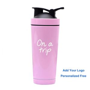 Water Bottles Custom Protein Shaker Bottle Thermos Mug Portable Gym Vacuum Flasks Travel Thermo Cup Water Bottler Thermocup For Gifts 230718