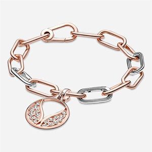 Me Elektrikli Mavi Yüzük 925 STERLING Gümüş Boncuk Yuvarlak Konnektör Cazibesi Çift Uygun Orijinal Pandora Me Bağlantı Zinciri Bilezik Jewelry283x