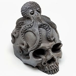 Cake Tools product Octopus head monster skull silicone mold diy candle resin plaster halloween decoration tools 230719