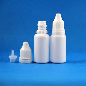 100 Sets Lot 15ML WHITE Plastic Dropper Bottles Long Thin Neelde Tip LDPE Tamper Proof Evidence liquids E CIG Vapor 15 mL260C