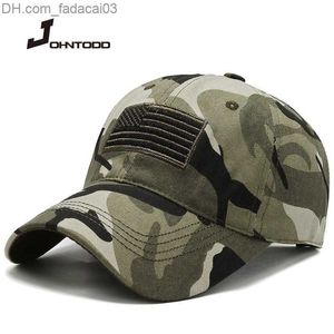 Bonés de bola 2022 boné de beisebol masculino de camuflagem do exército boné de bandeira bordada para esportes ao ar livre boné pai casual caça Z230719