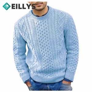 Męskie swetry męskie ubrania na dzianiny pullover solidne kolory mężczyźni zimowi O-Neck termiczny dzianina bluza 2022 jesień zima ciepły sweter L230719