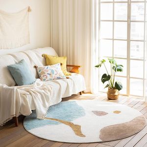 Carpets Simple Round Rugs Baby Play Mats Crawling Kids Room Bedside Floor Cotton Game Pad Playmat Children Decoration