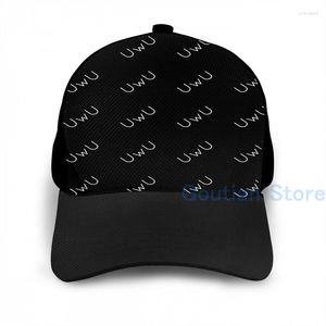 Ball Caps Fashion UwU Cuteness Overload Basketball Cap Men Women Graphic Print Black Unisex Adult Hat