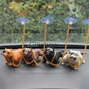 Interior Decorations Car Dashboard Ornament Bully Pitbull Dog Doll Auto Interior Decoration Accessories Ornaments Chritmas Gift Creative Home Decor x0718