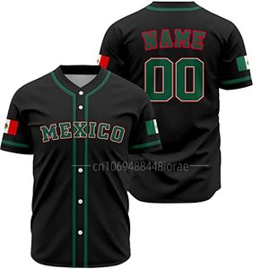 Herr t -skjortor anpassade 2023 värld mexico baseball tröja vuxna sport klassiska skjortor tryckt personligt namnnummer för män 230719