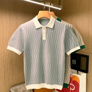 Мужская половая бренда Polos Top Grade Designer модная летняя рубашка поло, мужская дизайн с коротким рукавом повседневная мода мужская одежда G118 230719