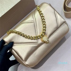 2023- handbag designer bag classic imitation brand stitching plaid leather snake head letter chain shoulder bag versatile commuter party dinner wallet