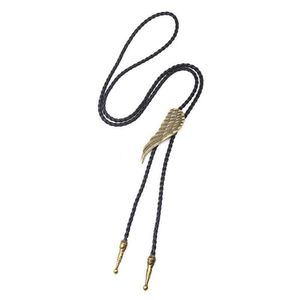 Bolo Ties Angel Wing Collana lunga Bolo Tie Fashion Cowboy Costume Cravatte Collo gioielli HKD230719