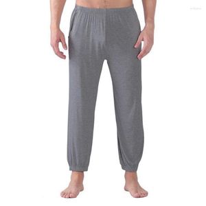 Pijamas masculinos tamanho grande de algodão casual lingerie sólida calça de pijama 2023 verão masculino macio pijama plus size XXL-7XL parte inferior do pijama