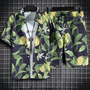 Men's Tracksuits Beach Clothes For Men 2 Piece Set Quick Dry Hawaiian Shirt and Shorts Set Men Fashion Clothing Printing Casual Outfits Summer 230719
