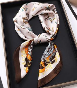 70 Small Square Towel Silk Scarf Retro Three-Dimensional Letter Printing Silk Scarf Ladies New Professional Scarfs Satin Scarf Wholesale