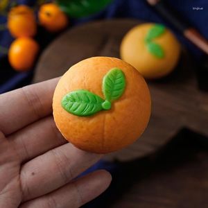 Backformen 50g Kunststoff Material Mooncake Formen Stempel Mond Kuchen Form Nette Orange Geformt DIY Für Mid-Autumn Festival Großhandel