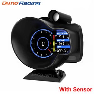 Full Sensor Kit Racing OBD2 Head Up Display Digital Dashboard Boost Gauge Speed RPM Water Oil Temp Voltage EGT AFR Meter Alarm2932