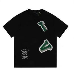 23SS Mens T Shirt Tasarımcı Lüks Marka Tişörtleri Kısa kollu saf pamuklu akınlı mektup baskılı sokak severlerin aynı giyim kadınları gevşek tee s-5xl