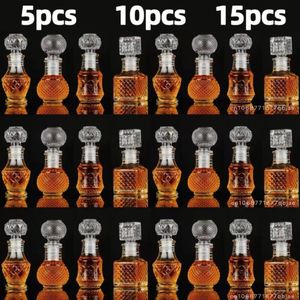 Copos de vinho 5 10 15 pçs garrafa de vidro de uísque 50ml licor presente de casamento mini dispensador para decantador de álcool pote de vinho pote de mel acessórios de bar 230718