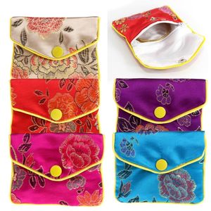 Hela smycken förvaringspåsar Silk kinesisk tradition Pouch handväska gåvor juveler organisator326s