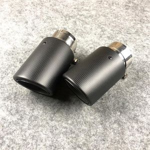 Vera fibra di carbonio opaca per marmitta di scarico Akrapovic universale Suggerimenti Auto Car Cover Styling 1PC252x