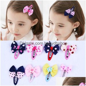 Hair Accessories Grosgrain Ribbon Bows With Clip For Cute Baby Girls Colorf Clips Hairpins Barrettes Kids 0023 Drop Delivery Maternit Dho3V