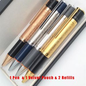 Pure Pearl Andy Warhol Classic Ballpoint Pen Reliefs Barrel Skriv Smoth Luxury School Office Stationery manschettknappar Box Set Gift Ref272y