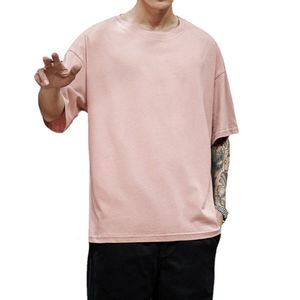 Camisetas Masculinas 100% Puro Algodão Summer Solid Tshirt Super Fine Five Piece Meia Manga Curta Casual Roupas de Rua Top Grade 230720