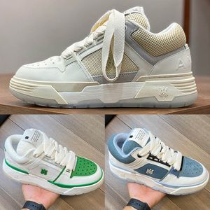 MA1 Couple Casual Shoes Mens Designer Fashion MA2 Sports Shoes Women Thick Sole Leather Green Upper with Five Star Breathing Eyelets and Original Box