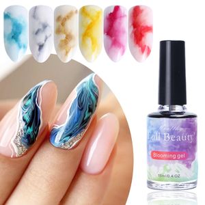 Nagellack, Aquarelltinte, Nagellack, Gel, Rauch, Blüteneffekt, Mischlack, Bernstein, Marmor, Spitzendekoration, LE895 230719