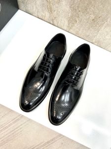 Arrival 5A Original Luxury Italian Brand Men Leather Flats British Brogue Designer Dress Shoes Formal Business Oxfords for