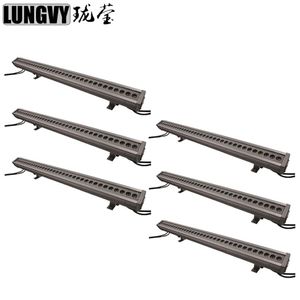 6 pçs lote 36x3w RGB 3 em 1 IP65 LED Wall Washer Outdoor LED DMX Wash Bar Iluminação de Palco 282N